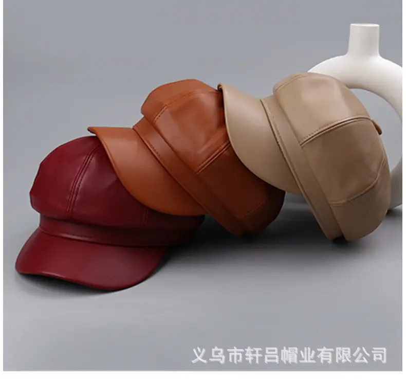 Blue Korean Style PU Leather Cap for Boys — feature 20