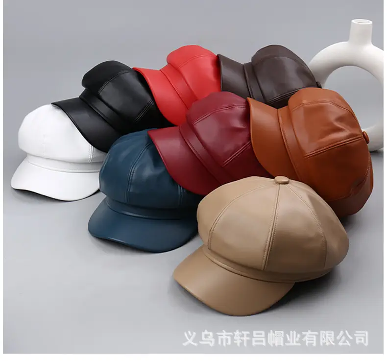Blue Korean Style PU Leather Cap for Boys — feature 23