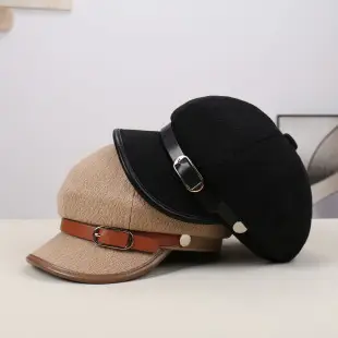 Blue Korean Style PU Leather Cap for Boys — feature 8