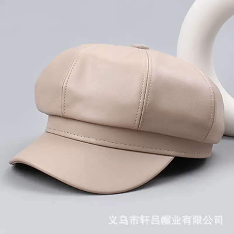 Blue Korean Style PU Leather Cap for Boys - Image 6