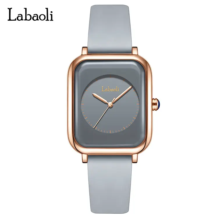 Lapaoli Square Watch Black Silicone Waterproof Women's Quartz - Image 4