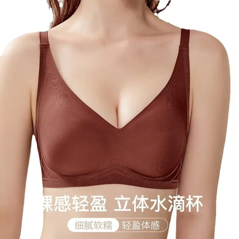 New Flocking Seamless Bra Stereo Cup Cross Support Invisible Bra Ladies Comfortable Breathable - Image 7