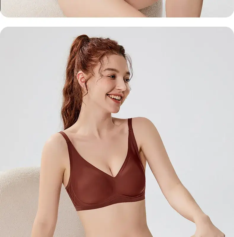 New Flocking Seamless Bra Stereo Cup Cross Support Invisible Bra Ladies Comfortable Breathable — feature 21