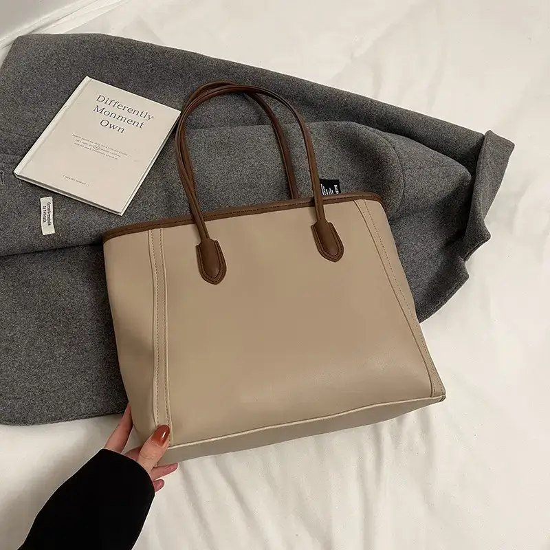 Korean Style Textured Shoulder Bag Brown 2023 - Image 2