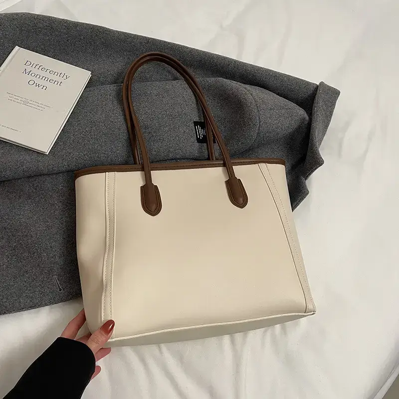 Korean Style Textured Shoulder Bag Brown 2023 - Image 5