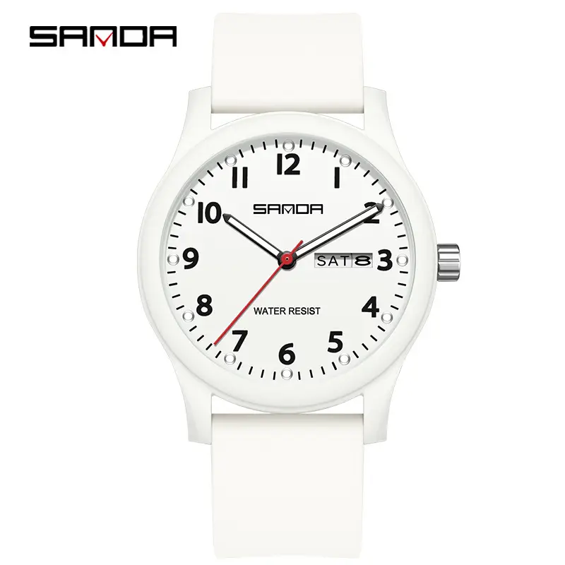 Sanda Green Quartz Student Watch for Men Women - Image 9