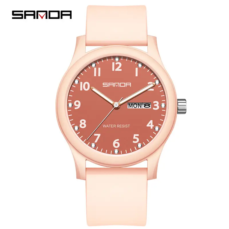 Sanda Green Quartz Student Watch for Men Women - Image 13