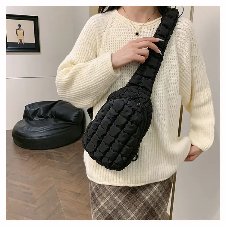 Pink Rhombus Shoulder Bag Large Capacity Korean Style — feature 13
