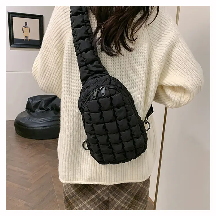 Pink Rhombus Shoulder Bag Large Capacity Korean Style — feature 15