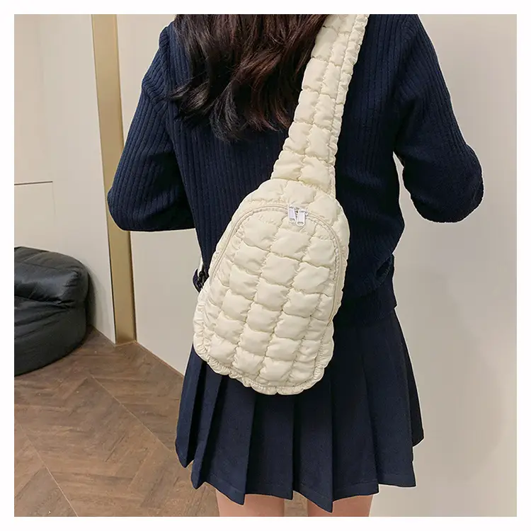 Pink Rhombus Shoulder Bag Large Capacity Korean Style — feature 16