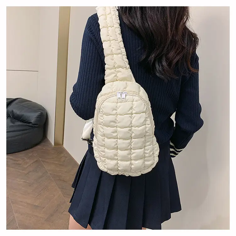 Pink Rhombus Shoulder Bag Large Capacity Korean Style — feature 17