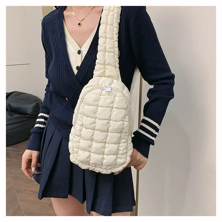 Pink Rhombus Shoulder Bag Large Capacity Korean Style — feature 18