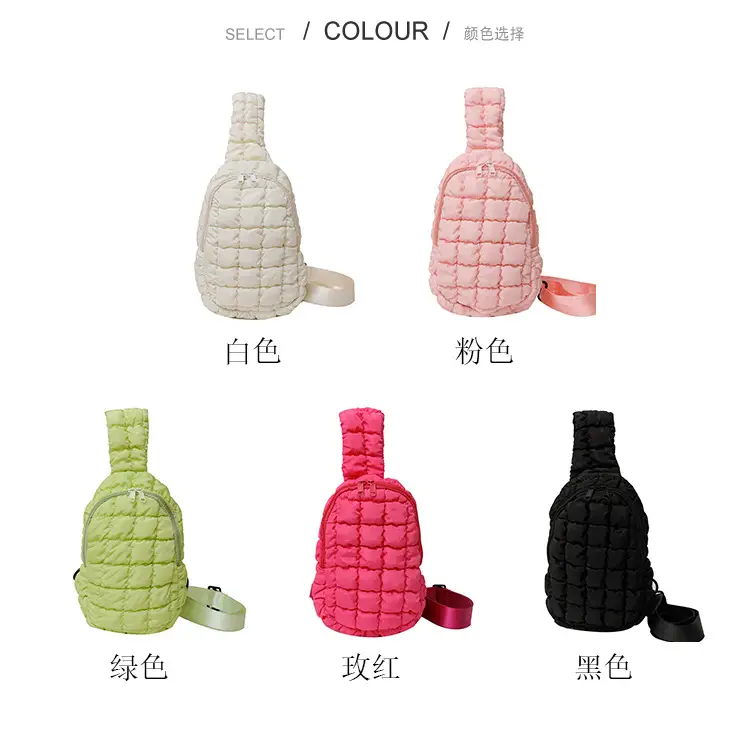 Pink Rhombus Shoulder Bag Large Capacity Korean Style — feature 2