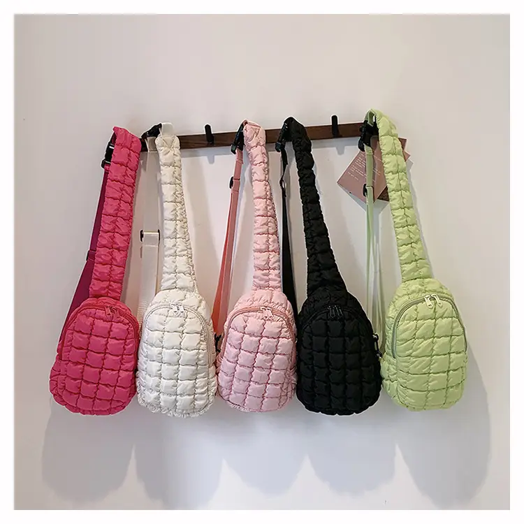 Pink Rhombus Shoulder Bag Large Capacity Korean Style — feature 23