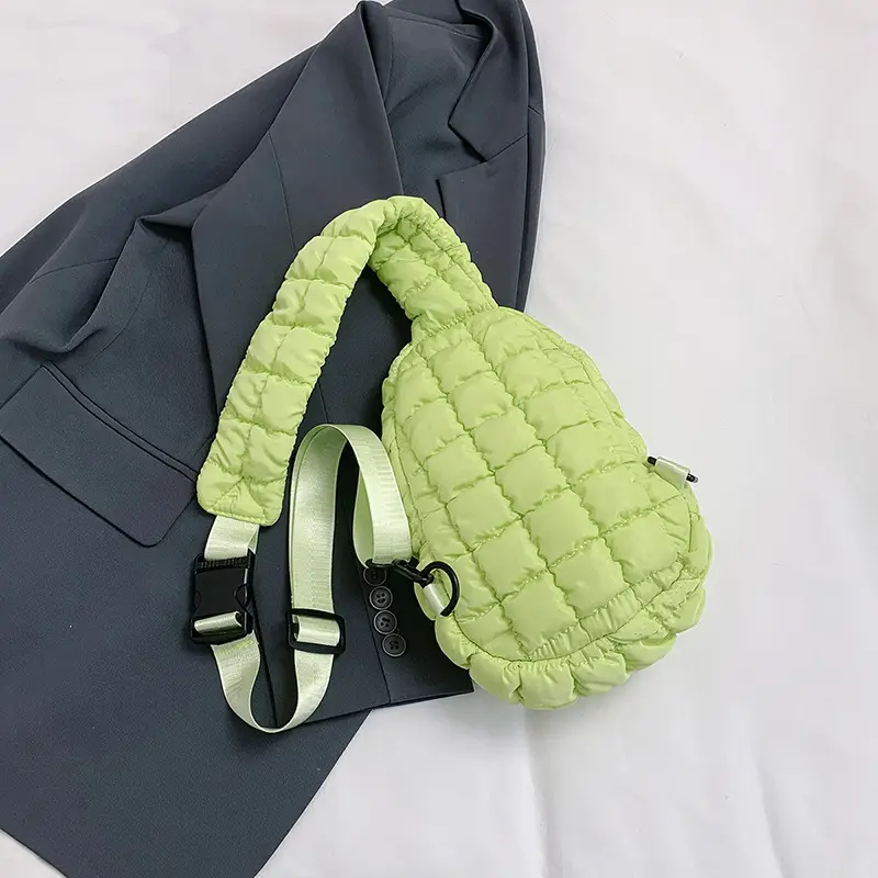 Pink Rhombus Shoulder Bag Large Capacity Korean Style - Image 3
