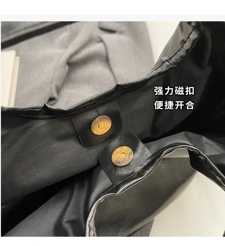 Retro Brown Bucket Bag with Gold Plated Logo — feature 3