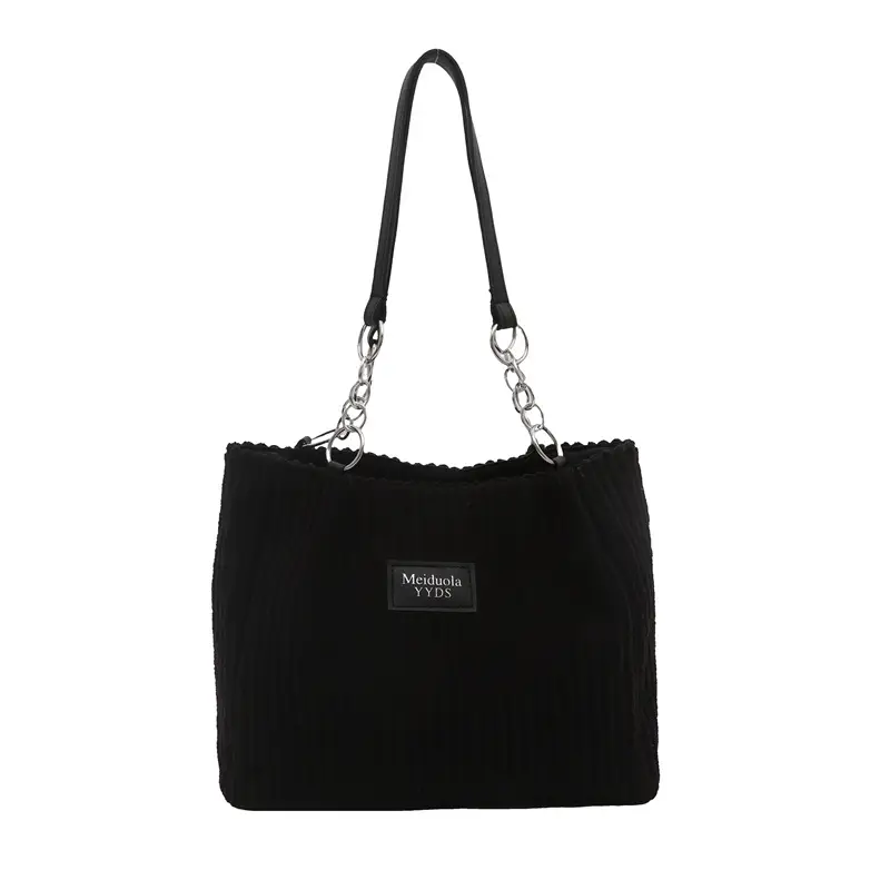 2024 Women's Fleece Chain Tote Bag Set - Image 3