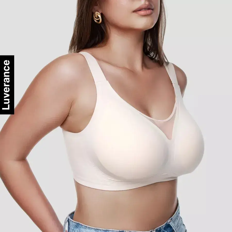 White Cross-Stitched Jelly Underwear Plus Size Anti-Sagging