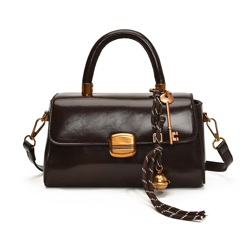 Black Korean Style Shoulder Crossbody Handbag 2024