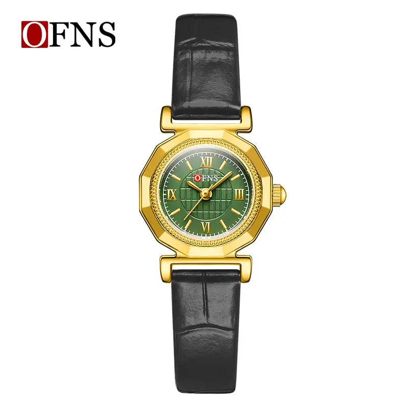 Women's Gold Leather Strap Quartz Watch Waterproof - Image 4