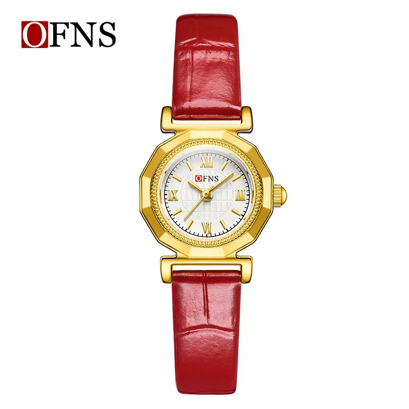 Women's Gold Leather Strap Quartz Watch Waterproof - Image 9