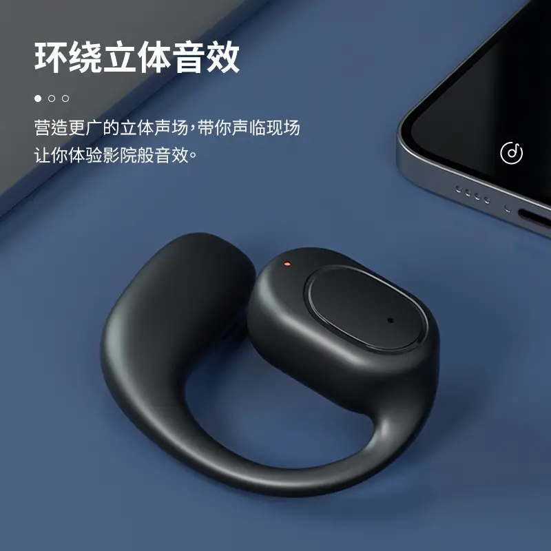 Ows Headphones Bluetooth Ear-Hook Style Non-In-Ear Bone Conduction Sports Stereo Waterproof High-Quality Sound