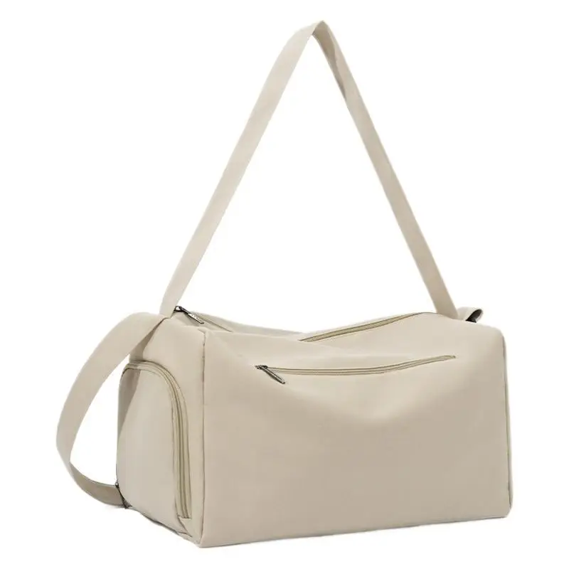 Women's Beige Lightweight Travel Bag with Adjustable Strap - Image 6