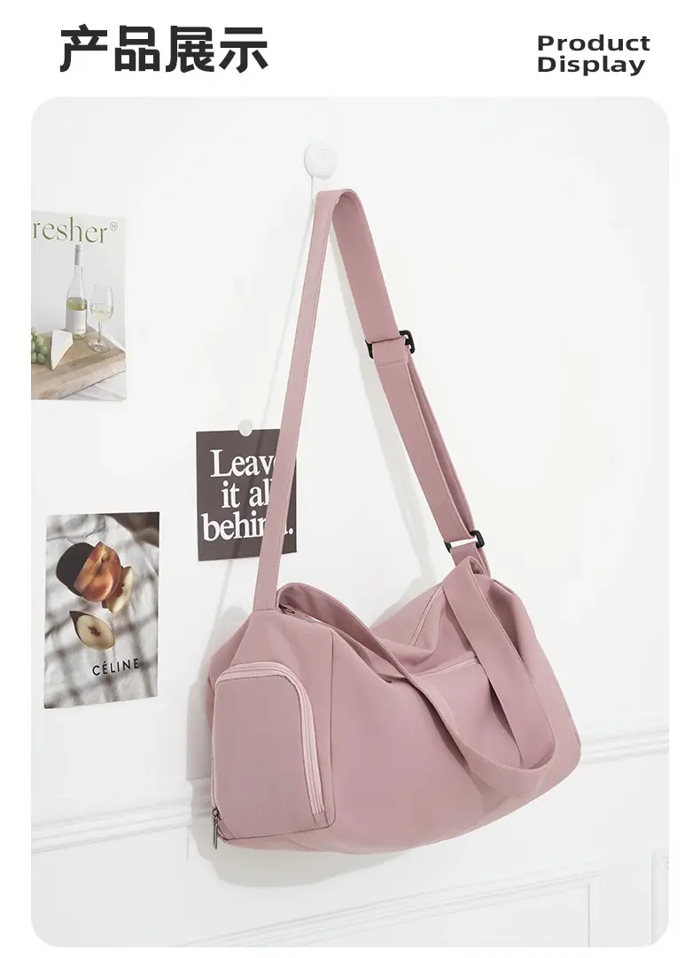 Women's Beige Lightweight Travel Bag with Adjustable Strap — feature 12