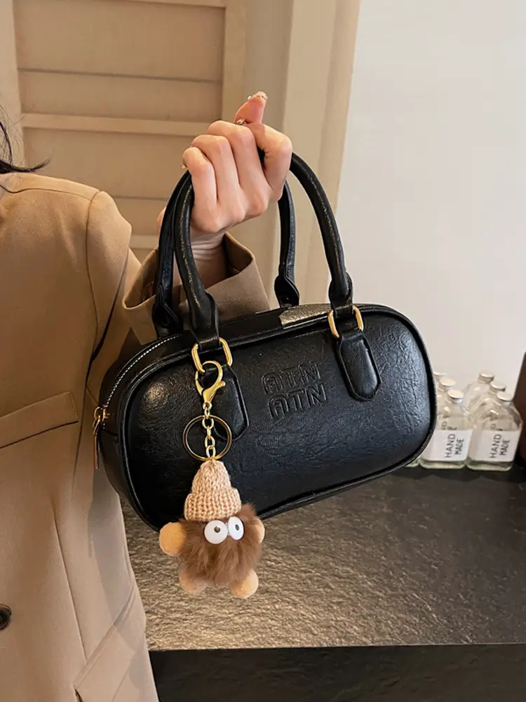 Vintage Black Shoulder Crossbody Bag for Women 2024