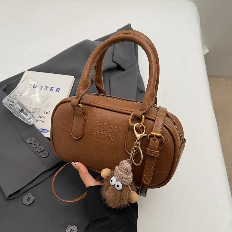 Vintage Black Shoulder Crossbody Bag for Women 2024