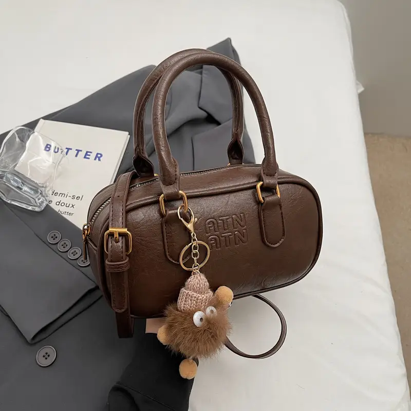Vintage Black Shoulder Crossbody Bag for Women 2024