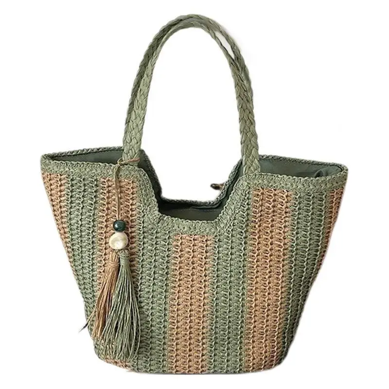 Women Straw Bag Large Capacity Beach Tote 2024 - Image 8