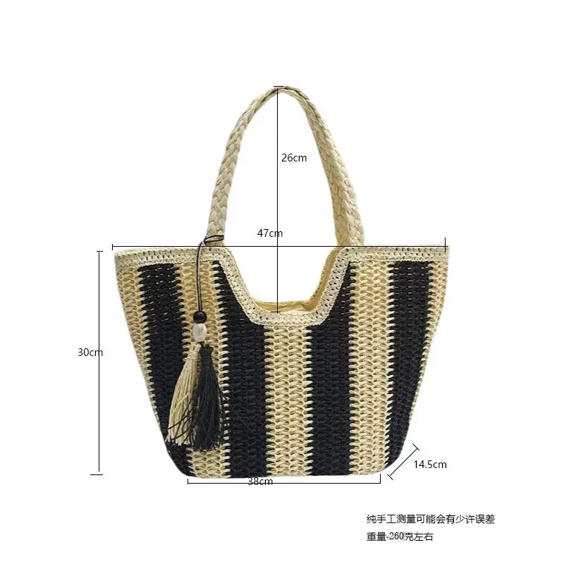 Women Straw Bag Large Capacity Beach Tote 2024 — feature 1