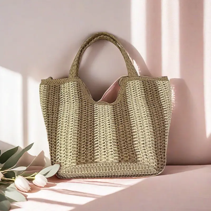 Women Straw Bag Large Capacity Beach Tote 2024 — feature 4