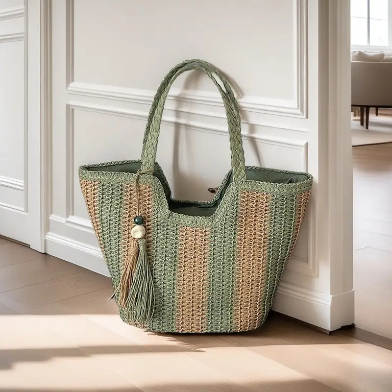 Women Straw Bag Large Capacity Beach Tote 2024 — feature 6