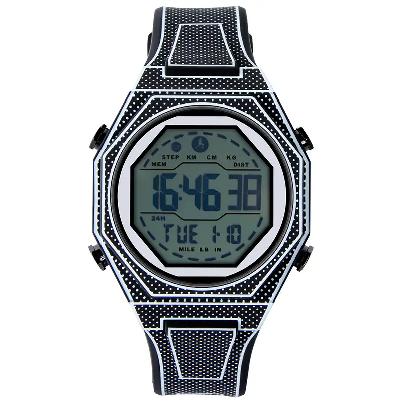 Men's Waterproof Digital Watch with Diamond-Decorated Dial - Image 7