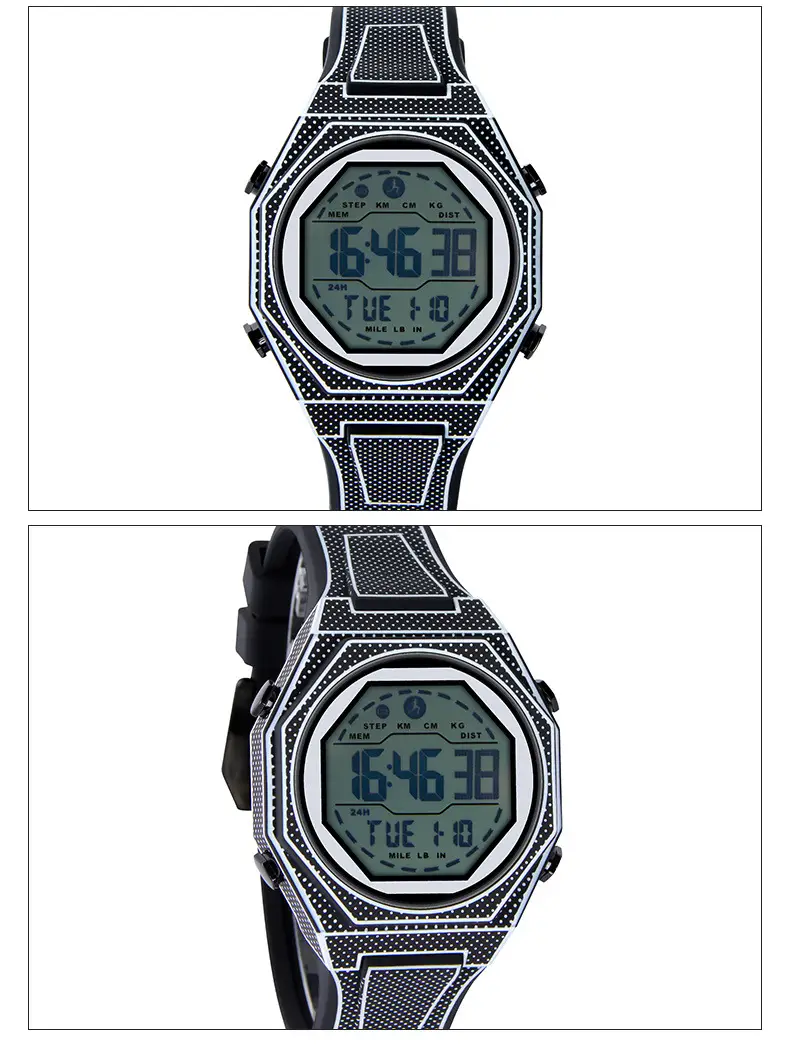 Men's Waterproof Digital Watch with Diamond-Decorated Dial — feature 10