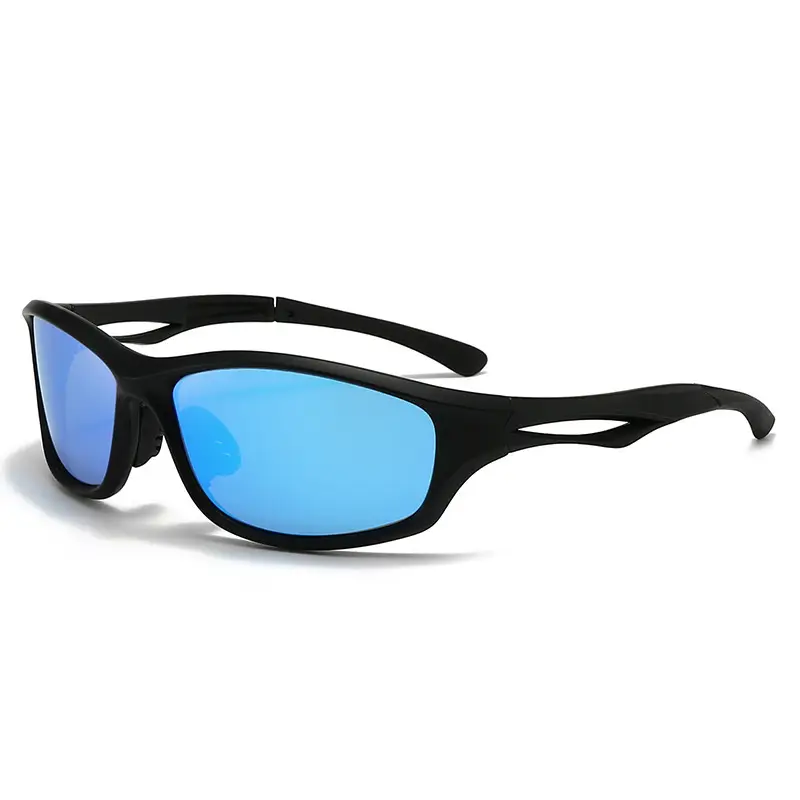 Men's Silver Polarized Sunglasses Black Lenses - Image 12