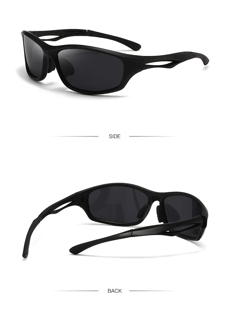 Men's Silver Polarized Sunglasses Black Lenses β feature 9
