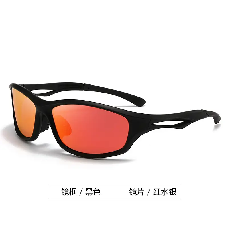 Men's Silver Polarized Sunglasses Black Lenses - Image 5