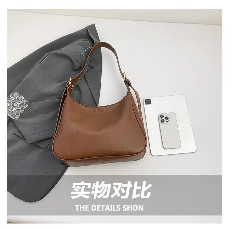 Brown Korean Style Large Capacity Commuter Tote Bag — feature 6