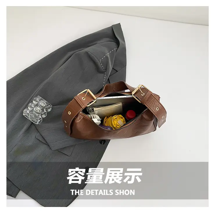 Brown Korean Style Large Capacity Commuter Tote Bag — feature 7