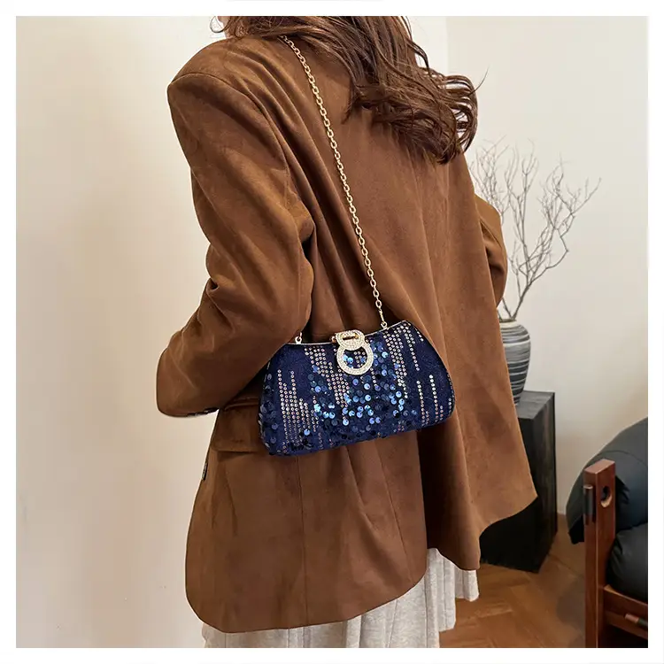 Red Sequin Chain Shoulder Bag for Women — feature 16