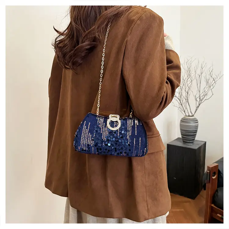 Red Sequin Chain Shoulder Bag for Women — feature 17