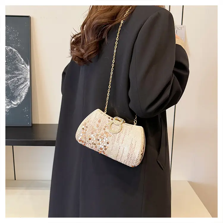 Red Sequin Chain Shoulder Bag for Women — feature 33