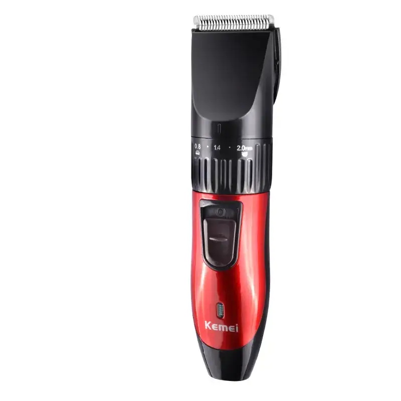 Professional Electric Hair Clipper KM-730 Red Black - Image 6