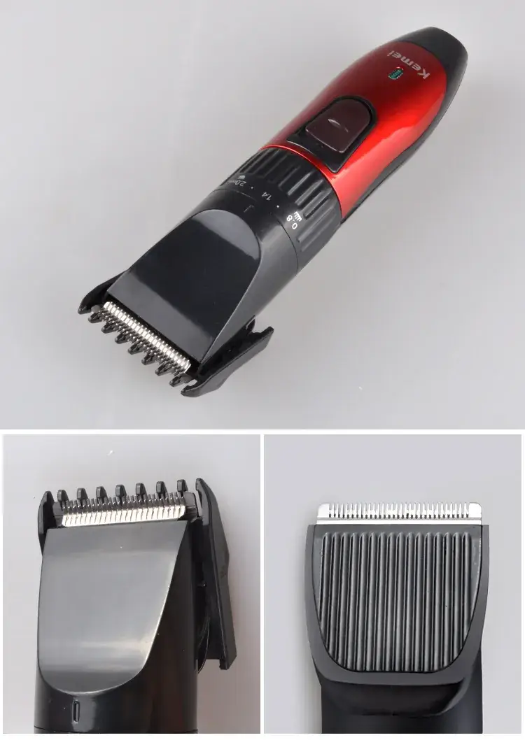 Professional Electric Hair Clipper KM-730 Red Black — feature 4