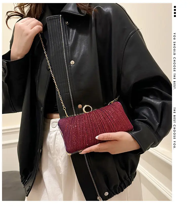 Black Sparkly Crossbody Clutch Bag for Women — feature 1