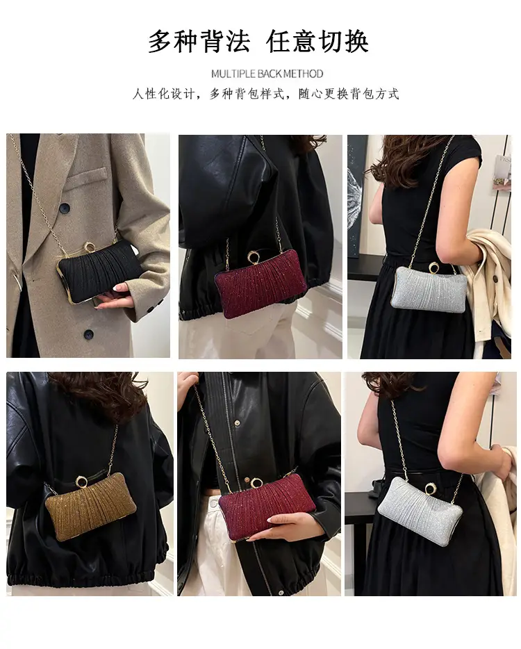 Black Sparkly Crossbody Clutch Bag for Women — feature 11