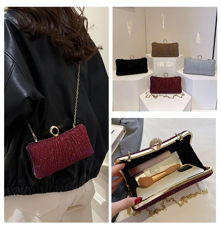 Black Sparkly Crossbody Clutch Bag for Women — feature 13